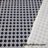 Dark Navy and Off White Tile Print Nylon Spandex Swimwear Fabric