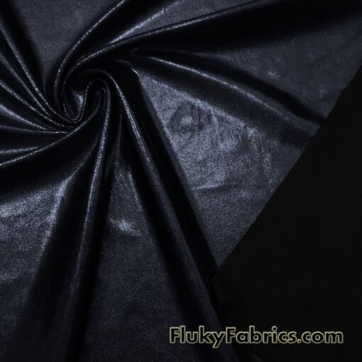 Black Shiny Mystique 4-Way Stretch Foggy Foil Spandex Fabric