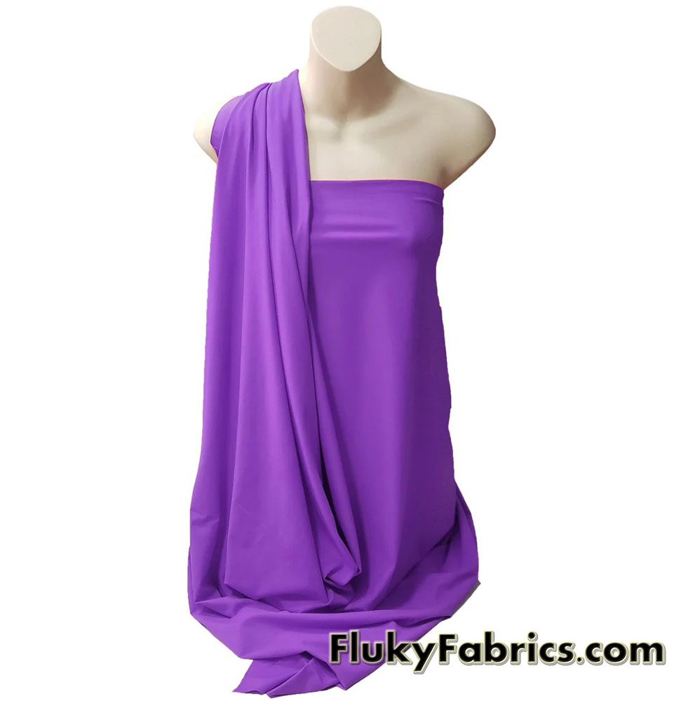 Dark Orchid Matte Solid Nylon Spandex Swimwear Fabric