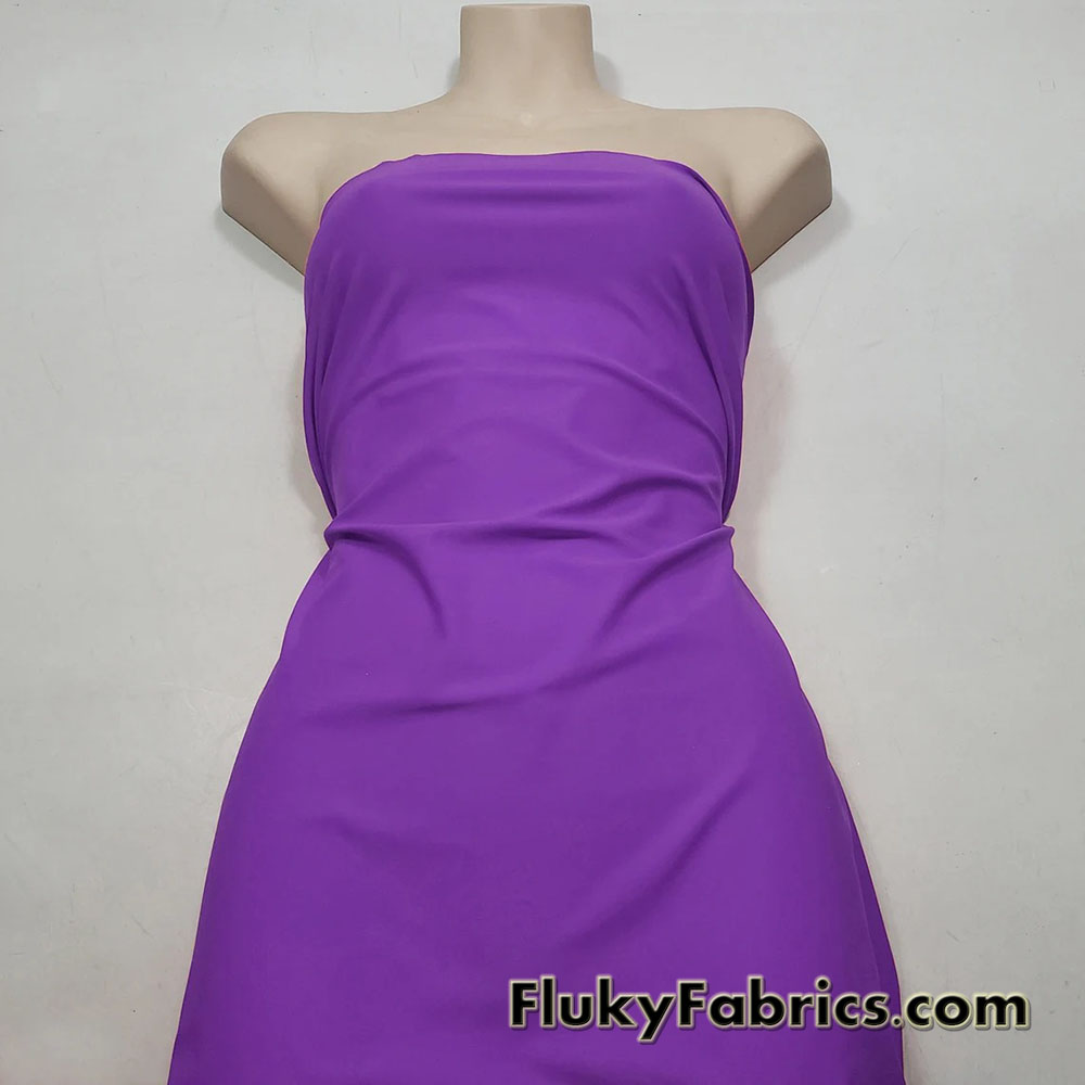 Dark Orchid Matte Solid Nylon Spandex Swimwear Fabric