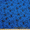 French Bulldog Faces and Paws Print on Azure Blue Cotton Stretch Twill Woven Fabric