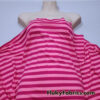 Pink and Dark Magenta Stripes Lightweight Rayon Spandex Jersey Fabric