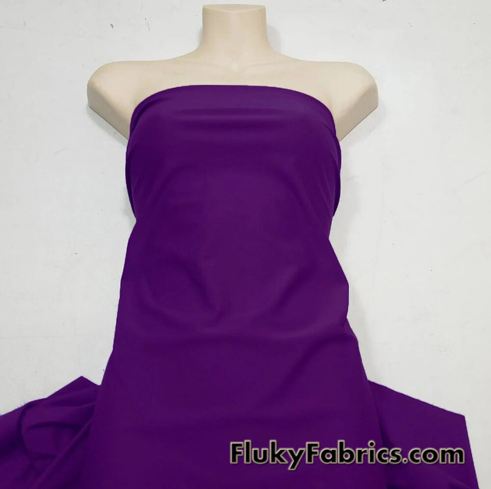 Seance Purple Color Solid Nylon Spandex Fabric by The Yard ...