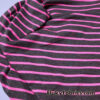 Bright Pink Stripes on Charcoal Rayon Spandex Jersey Knit Fabric