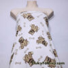 Cute Tan Bulldogs Print Cotton Rib Fabric