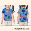 Sport Balls On a Blue Background Cotton Jersey Fabric