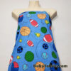 Sport Balls On a Blue Background Cotton Jersey Fabric
