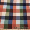 Warm Colorway Big Plaid Sweater Knit Hacci Fabric by the Yard at flukyfabrics.com