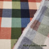 Warm Colorway Big Plaid Sweater Knit Hacci Fabric
