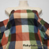 Warm Colorway Big Plaid Sweater Knit Hacci Fabric