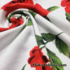 Big Red Cabbage Roses Cotton Knit Fabric