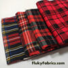 Christmas Plaid Print Assorted Fabric Bundle for Apparel and Other Crafts