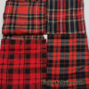 Christmas Plaid Print Assorted Fabric Bundle for Apparel and Other Crafts