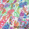 Colorful Watercolor Coral Reef Abstract Print Jersey Supima Micromodal Spandex Knit Fabric