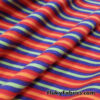 Halloween Striped 100% Cotton Jersey Knit Fabric – Lime Green, Royal Purple, Red, and Orange