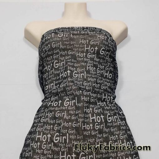 Hot Girl Black Stretch Polyester Chiffon Gauze Fabric