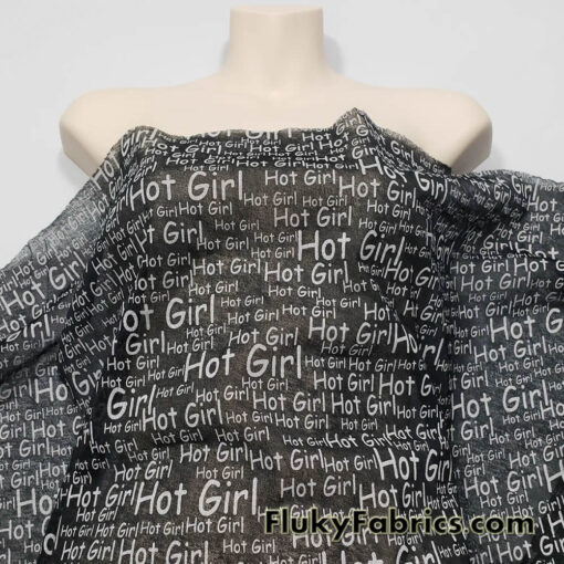 Hot Girl Black Stretch Polyester Chiffon Gauze Fabric