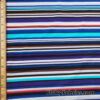 Multi Stripe Cool Colors Cotton Spandex Jersey Knit Fabric by the Yard at flukyfabrics.com