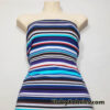 Multi Stripe Cool Colors Cotton Spandex Jersey Knit Fabric
