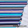 Multi Stripe Cool Colors Cotton Spandex Jersey Knit Fabric