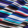 Multi Stripe Cool Colors Cotton Spandex Jersey Knit Fabric