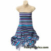 Multi Stripe Cool Colors Cotton Spandex Jersey Knit Fabric