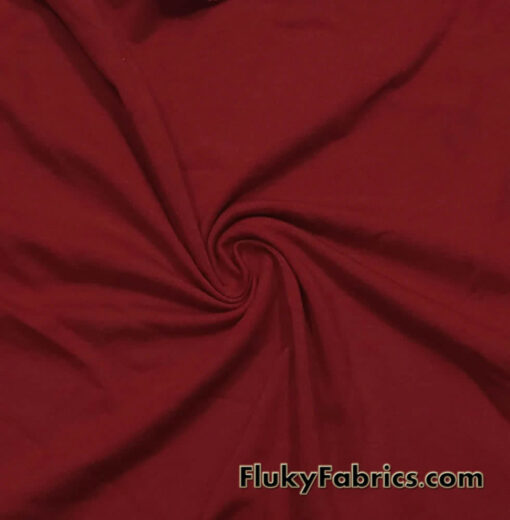 Scarlet Red Color Solid Bamboo Jersey Spandex Fabric