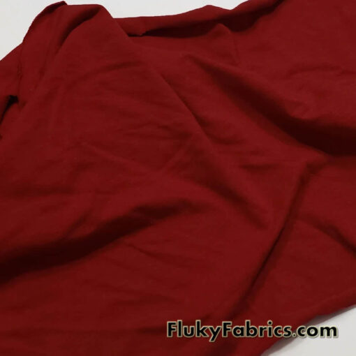 Scarlet Red Color Solid Bamboo Jersey Spandex Fabric