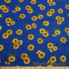 Sunny Yellow Tossed Sunflowers Cotton Woven Apparel Fabric by the Yard at flukyfabrics.com