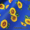 Sunny Yellow Tossed Sunflowers Cotton Woven Apparel Fabric