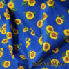 Sunny Yellow Tossed Sunflowers Cotton Woven Apparel Fabric