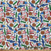 Vintage Cheer Leader Print in Quality Cotton Jersey Fabric by the Yard at flukyfabrics.com