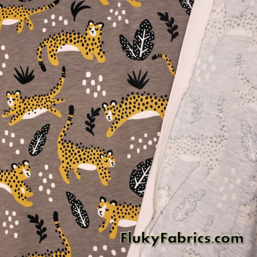 Wildcat Print on Lightweight Cotton Jersey Fabric