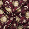 Celestial Bodies, Suns, Moons, Stars and Constellations 5th Dimension Print Cotton Woven Fabric
