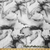 Abstract Black and White Marble Smoke Print Nylon Spandex 4 Way Stretch Fabric for Swimwear, Tops, Leggings at flukyfabrics.com