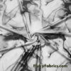 Abstract Black and White Marble Smoke Print Nylon Spandex 4 Way Stretch Fabric