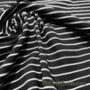 Bikini Fabric Black Stripes and White Mini Stripes Nylon Spandex