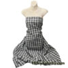 Black and White Plaid Yarn Dyed Taffeta Fabric