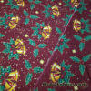 Christmas Bells and Holly Mistletoe with Gold Metallic Stars and Dots Poly Cotton Woven Fabric