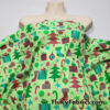 Christmas Time Print Cotton Rib Knit Fabric