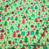 Christmas Time Print Cotton Rib Knit Fabric