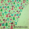 Christmas Time Print Cotton Rib Knit Fabric