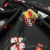 Famous Japanese Cartoon, Kaonashi, No-Face Mask, Flowers and Fans on Lightweight Cotton Spandex Jersey Knit Fabric
