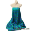 Green, Blue, Red, Gold and Black Fluid Drape Yarn Dyed Plaid Taffeta Fabric