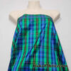 Green, Blue, Red, Gold and Black Fluid Drape Yarn Dyed Plaid Taffeta Fabric