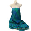 Green, Blue and Black Yarn Dyed Plaid Taffeta Fabric