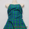 Green, Blue and Black Yarn Dyed Plaid Taffeta Fabric