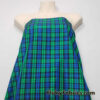 Green, Blue and Black Yarn Dyed Plaid Taffeta Fabric