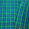 Green, Blue and Black Yarn Dyed Plaid Taffeta Fabric