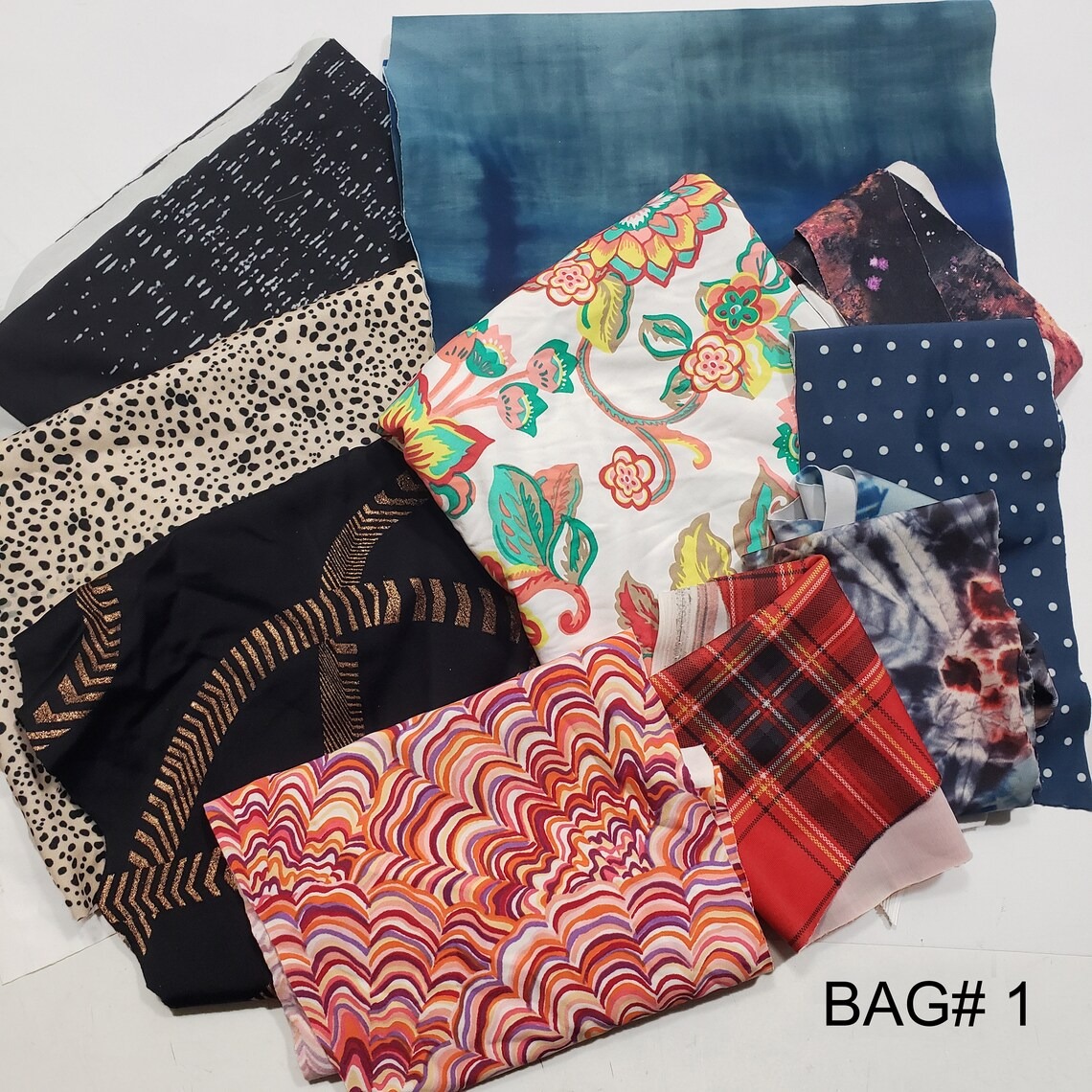 Assorted Spandex Fabric Scraps - 1 Pound Bag